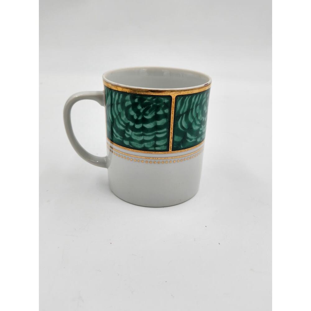 Vintage Georges Briard Imperial Malachite Porcelain Cappuccino Cups & Saucers 4 - Picture 12 of 15